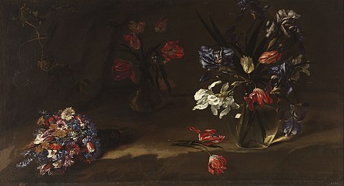 Vases of flowers, 1640, Mario Nuzzi