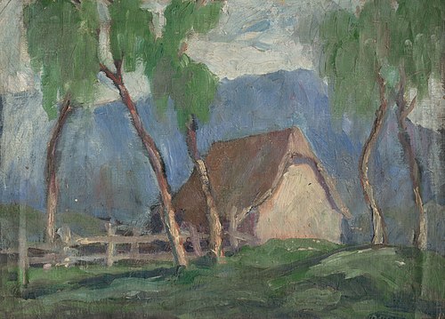 Landscape with Birches, 1919, Zoltán Palugyay