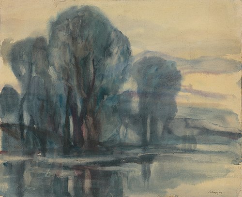Trees by the River, 1922, Zoltán Palugyay