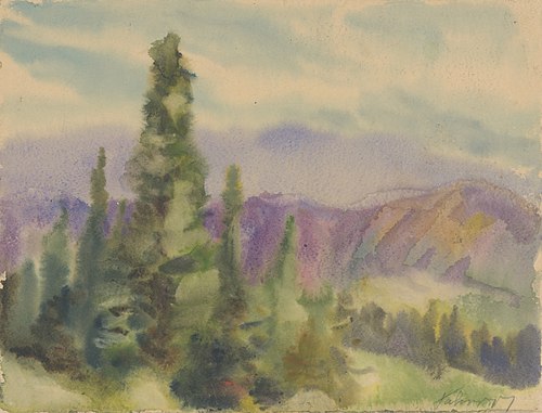 Motif from Liptov Mountains, 1925, Zoltán Palugyay