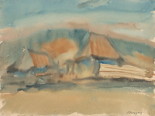 Hamlet in the Morning Mist, 1929, Zoltán Palugyay