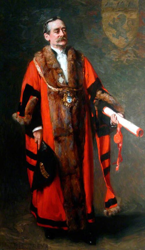 Colonel Sir Samuel Alexander Sadler, JP, VD, MP (1842–1911), Mayor of Middlesbrough (1877, 1896 and , 1898, Frank Bramley