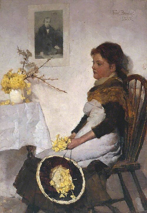 Primrose Day, 1885, Frank Bramley