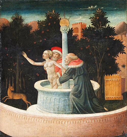 Suzanne et les vieillards, 1467, Maestro dei Trionfi Landau Finaly