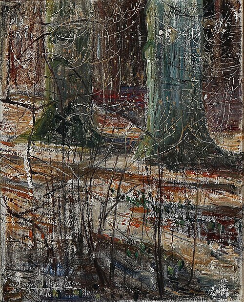 Forest scene, 1910, Aage Bertelsen