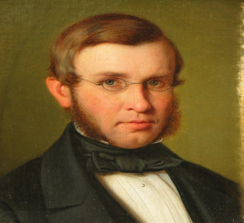 Portrait of a man., 1850, Andreas Herman Hunæus