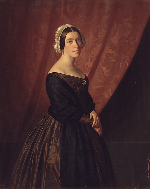 Thora Hunæus, f. Garbrecht, kunstnerens hustru, 1848, Andreas Herman Hunæus