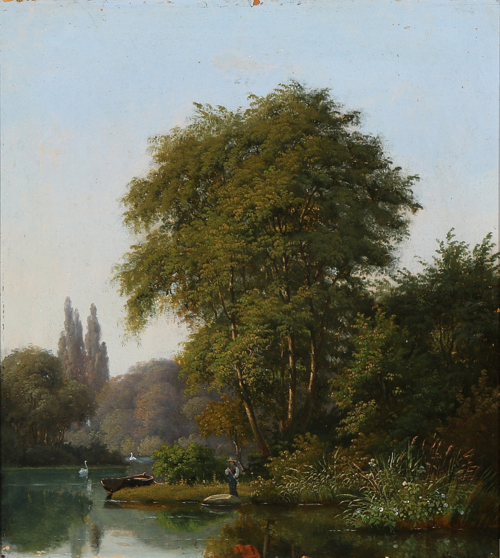 Summer day at the forest lake., 1850, Andreas Juuel
