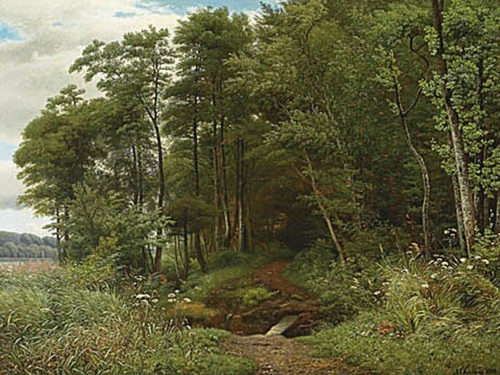 An alder thicket., 1862, Anton Eduard Kieldrup