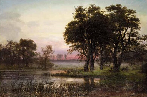 Sunset., 1850, Anton Eduard Kieldrup