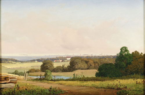 View from Fortunen towards Copenhagen., 1850, Anton Eduard Kieldrup