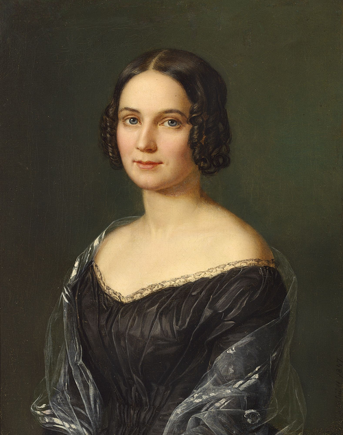 Portrait of Oline Mathilde Lund., 1847, August Schiøtt