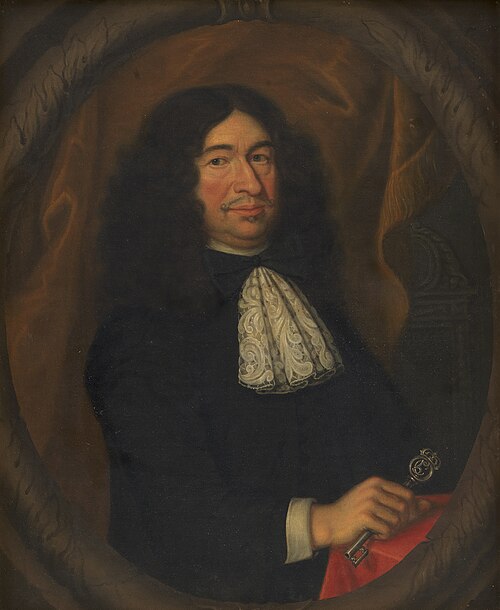Kunstkammerforvalter Bendix Grodtschilling den ældre, kunstnerens fader, 1685, Bendix Grodtschilling le Jeune