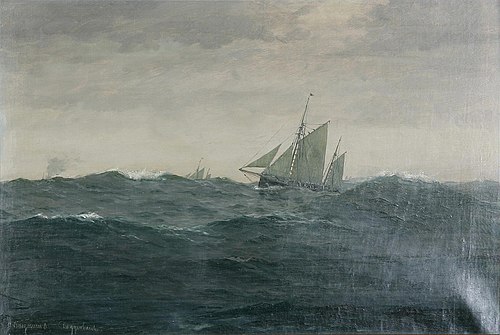 Shipping at the Dogger Bank., 1913, Benjamin Olsen