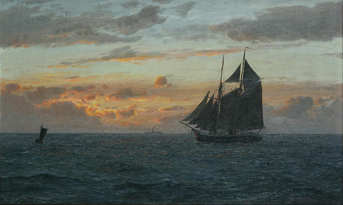 Evening on the Sound., 1913, Benjamin Olsen