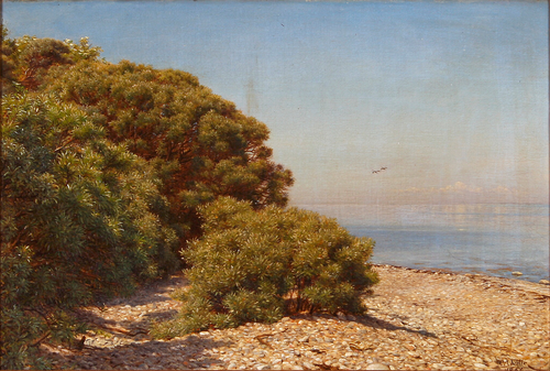A sunny coastal scenery., 1866, Claus Anton Kölle