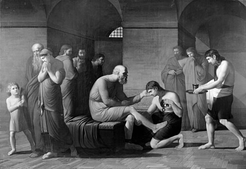 Sokrates' død, 1808, C.F. Høyer