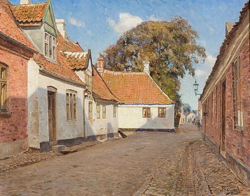 Hjørnet af Puggaardsgade, Ribe, 1905, Carl Martin Soya-Jensen