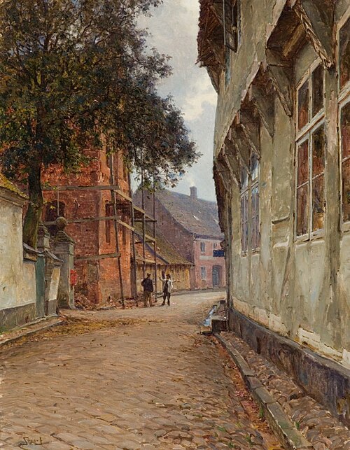 Puggaardsgade med Tårnborg, 1906, Carl Martin Soya-Jensen