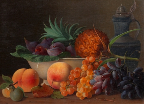 Still life with fruits., 1850, Carl Balsgaard