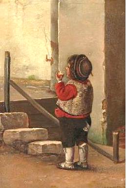 Italian Boy with an Apple, 1873, Carl Balsgaard