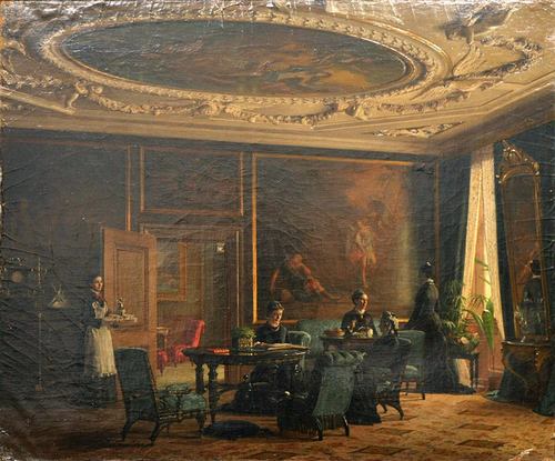 Interior from Strandgade 6, Copenhagen., 1886, Carl Christian Andersen