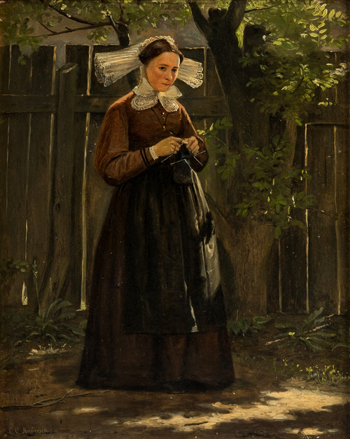 Portrait of a woman., 1873, Carl Christian Andersen