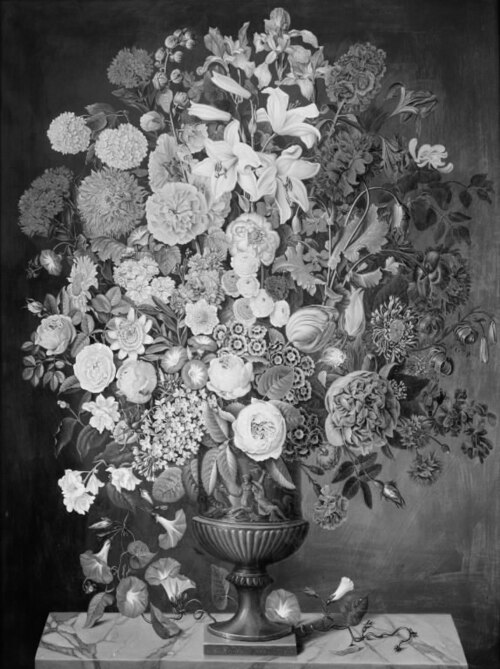 Blomster i en vase, 1830, Carl Christian Seydewitz