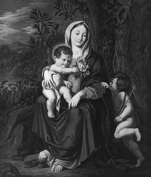 Jomfru Maria med Jesusbarnet og den lille Johannes, 1824, Carl Christian Seydewitz