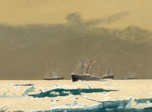 Ships off Ivittuut., 1876, Carl Rasmussen