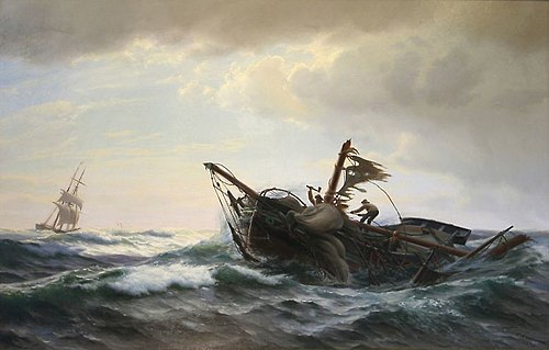 Yacht shipwreck, 1893, Carl Rasmussen