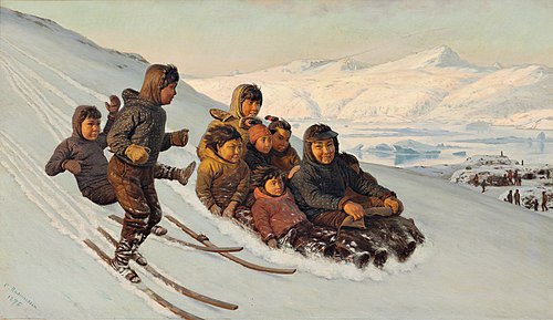 Wintertime in Greenland, 1875, Carl Rasmussen