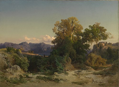 Landscape in the Roman Campagna, 1851, Arnold Böcklin