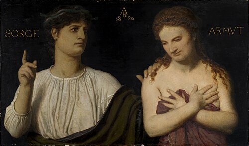 Armut und Sorge, 1890, Arnold Böcklin