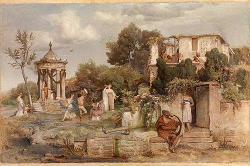 Roman wine tavern, 1867, Arnold Böcklin