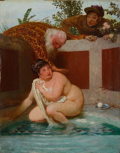 Susanna and the two old man, 1888, Arnold Böcklin