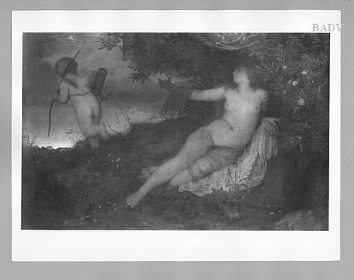 Venus sending away Amor, 1860, Arnold Böcklin