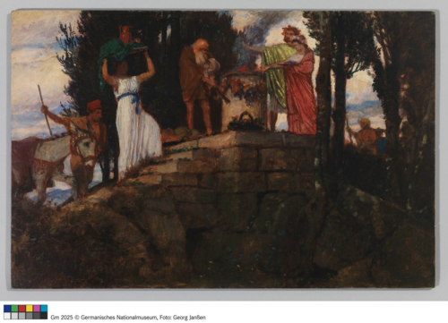 Sacrificial festival, 1885, Arnold Böcklin
