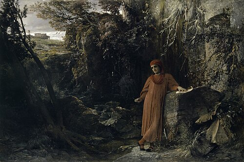 Pétrarque à la fontaine de Vaucluse, 1867, Arnold Böcklin