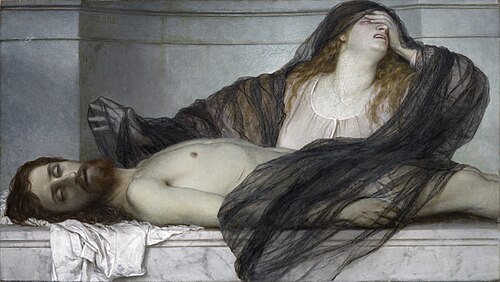 Marie-Madeleine pleurant le Christ mort, 1867, Arnold Böcklin