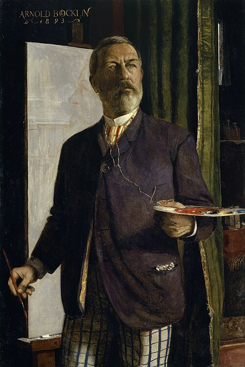 Autoportrait dans l’atelier, 1893, Arnold Böcklin