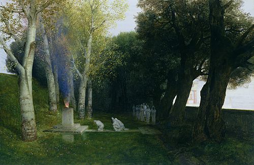 Sacred grove (II), 1886, Arnold Böcklin