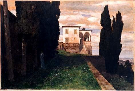 Villa italienne en automne, , Arnold Böcklin