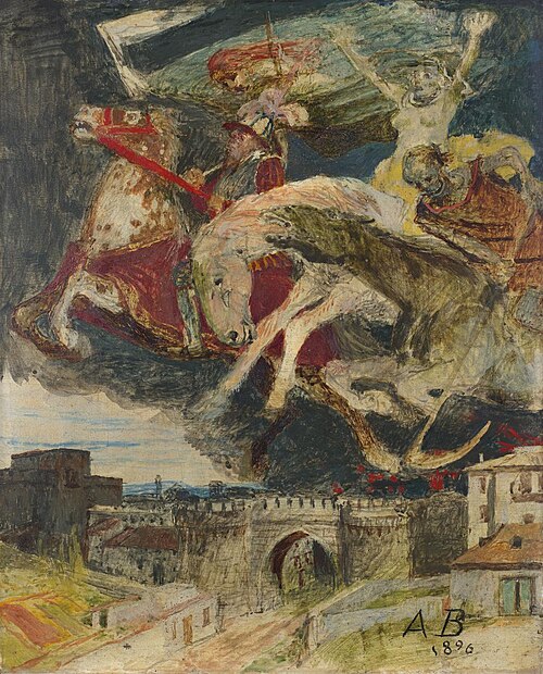 Der Krieg. Farbskizze, 1896, Arnold Böcklin