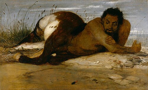 Kentaur, den Fischen zuschauend, 1878, Arnold Böcklin