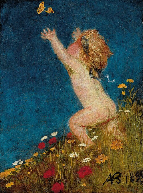 Putto und Schmetterling, 1895, Arnold Böcklin