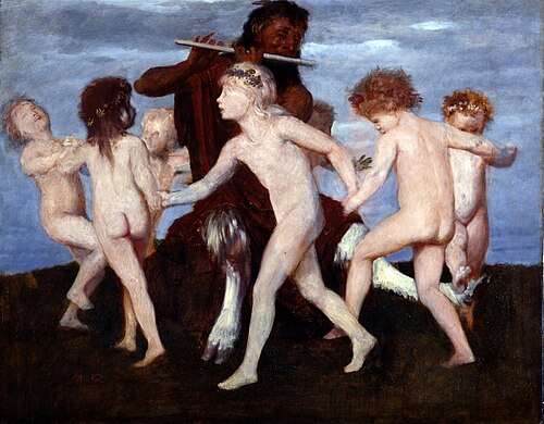 Pan Dancing with Children, 1884, Arnold Böcklin