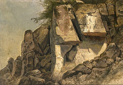 Rock study, 1846, Arnold Böcklin