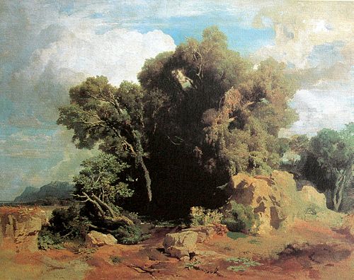 В понтийских болотах, 1851, Arnold Böcklin