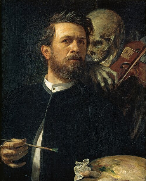 Self-Portrait with Death Playing the Fiddle, 1872, Arnold Böcklin